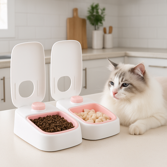 Distributeur-de-croquettes-pour-chat-dans-une-cuisine