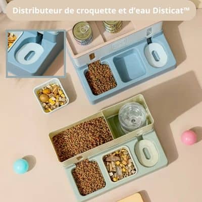 Distributeur de Croquettes pour Chat système stockage
