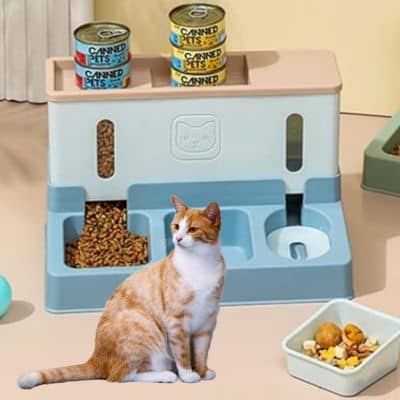 Distributeur de Croquettes pour Chat système de gravité