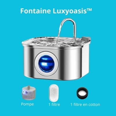 fontaine a eau chat double filtre