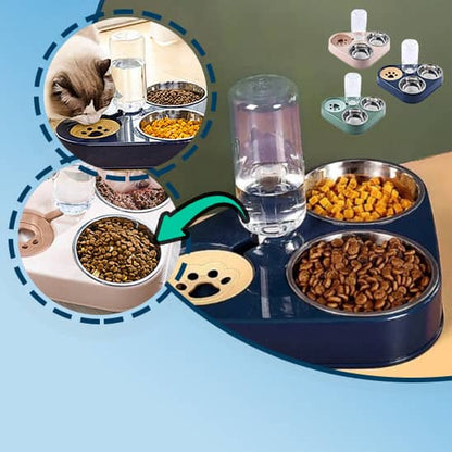gamelle chat 2 bols + réservoir eau