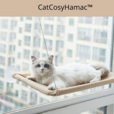 hamac pour chat beige