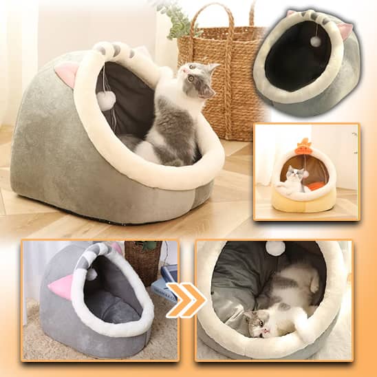 niche pour chat peluche