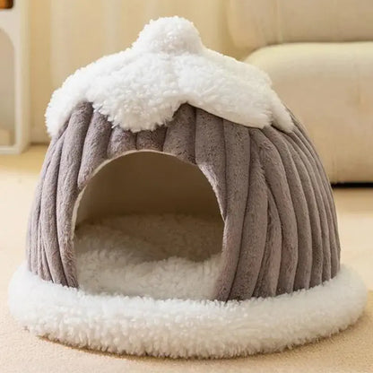 niche pour chat gris