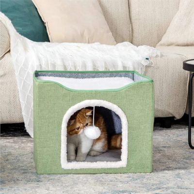 niche pour chat vert